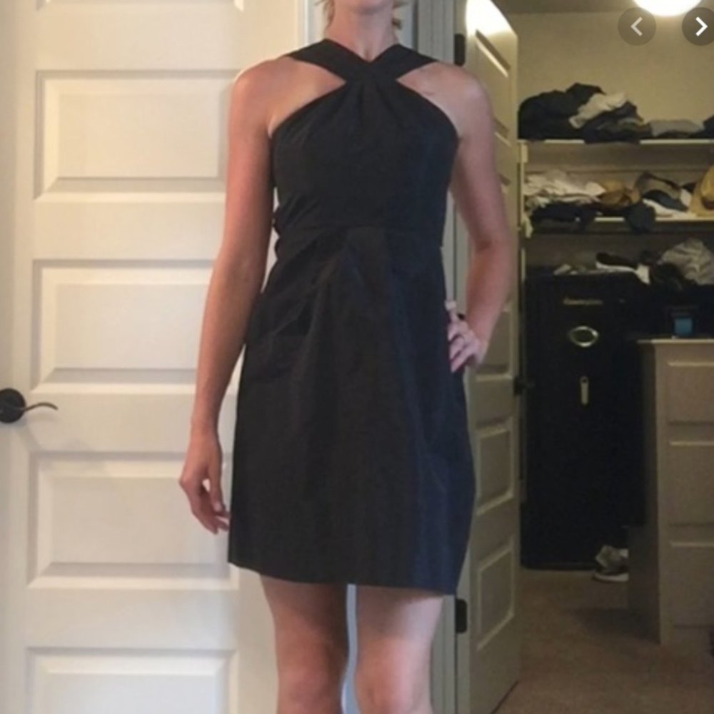 Banana Republic Black Tafetta Dress